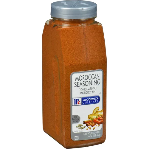 McCormick Culinary Condimento marroquí, 16 onzas, un recipiente de 16 onzas mezcla de especias marroquíes con canela, comino, pimientos negros y