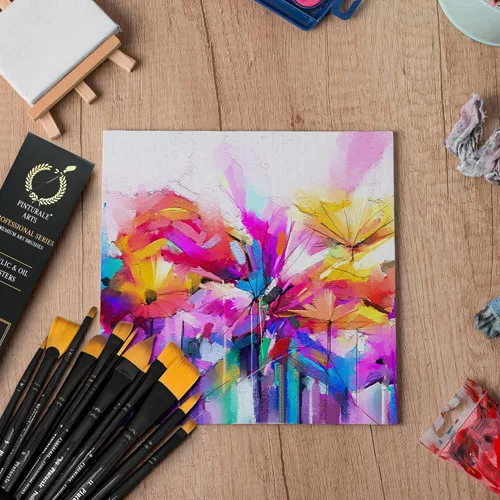 Miniatura 8 de Pinturale Arts Juego de 12 pinceles de pintura acrílica profesional Maestros de acrílico y óleo Pinceles de pintura al óleo Juego de pinceles