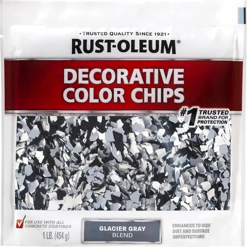 Miniatura 5 de Rust-Oleum 312449-6PK Chips de color decorativos epoxyShield de mezcla gris glaciar, 1 libra, (paquete de 6)