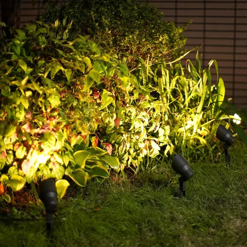 Miniatura 7 de GOODSMANN Foco de bajo voltaje 12V AC Iluminación de paisaje 3W Bombilla LED reemplazable 200 lúmenes 3000K blanco cálido al aire libre con conector