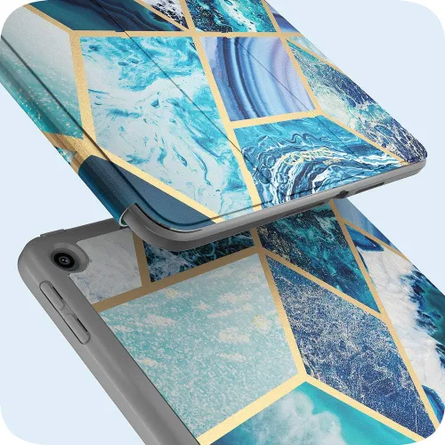 Miniatura 6 de i-Blason Cosmo - Funda para iPad de 9ª/8ª/7ª generación, iPad 10.2 (2021/2020/2019), triple pliegue de cuerpo completo con protector de pantalla Azul