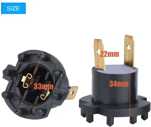 Miniatura 5 de Soporte de bombilla para faros delanteros, piezas de repuesto duraderas para automóviles, soporte de enchufe de bombilla de faro, paquete de 2