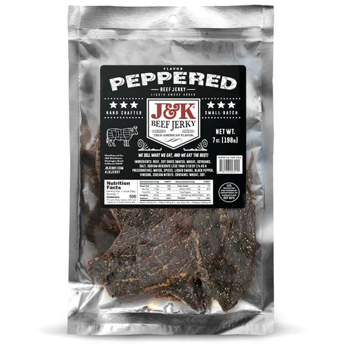 Miniatura 10 de J&K - Cecina de pechuga de res – Sabor BBQ – Hecho a mano en lotes pequeños hechos en Estados Unidos – Aperitivo audaz y ahumado – Bolsa grande de 7