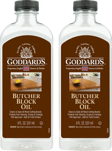 Miniatura 8 de Goddard's Aceite de bloque de carnicero, aceite mineral de grado alimenticio para tabla de cortar madera, limpia e hidrata utensilios de cocina