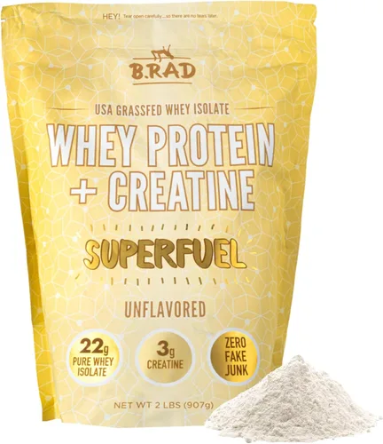 Miniatura 12 de B.rad Superfuel - Aislamiento de proteína de suero alimentado con pasto potenciado con creatina Ingredientes frescos y fáciles de digerir 2