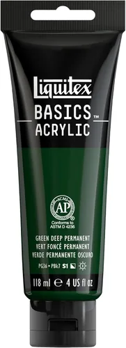 Miniatura 140 de Liquitex BASICS Pintura Acrílica, Botella de 400ml (13.5 oz), Blanco Titanio Titanio Blanco