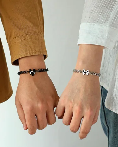 Miniatura 4 de UNGENT THEM You Are My Missing Piece of The Puzzle – Pulseras para parejas, aniversario, Navidad, I Love You Sweetest Día de San Valentín, regalos