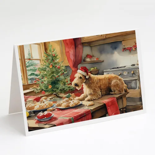Miniatura 92 de Caroline's Treasures DAC3884GCA7P Paquete de 8 tarjetas en blanco de Navidad con galletas de husky siberiano Tarjetas de felicitación con sobres