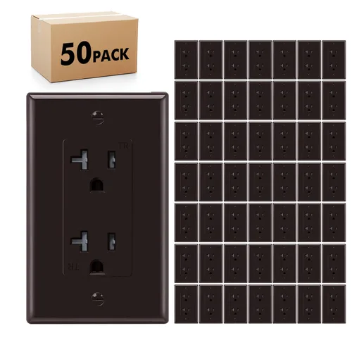 Miniatura 9 de Micmi Toma de corriente decorativa de 15 A, resistente a manipulaciones, toma de corriente eléctrica decorativa, 15 amperios, 125 voltios, conexión