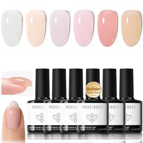 Miniatura 16 de Modelones - Capa superior y capa base de esmalte de gel de 15 ml, 0.5 fl oz, juego de actualización súper brillante, sin ácido, sin necesidad