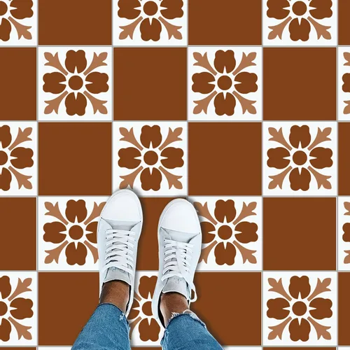 Miniatura 3 de 16 plantillas de azulejos de pared de 8 x 8 pulgadas, plantillas florales geométricas reutilizables de mandala para pintar en pisos, azulejos, patio