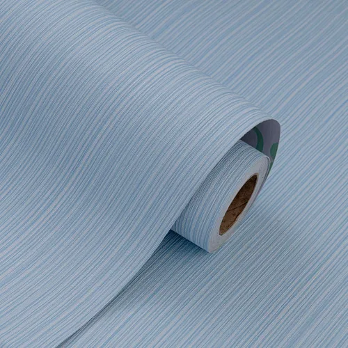 Miniatura 12 de FUKU MON Papel Tapiz de Tela de Hierba Azul 24" X 394" Texturizado Azul Claro Lino Grueso Clásico Neutro Tejido de Hierba Papel de Contacto