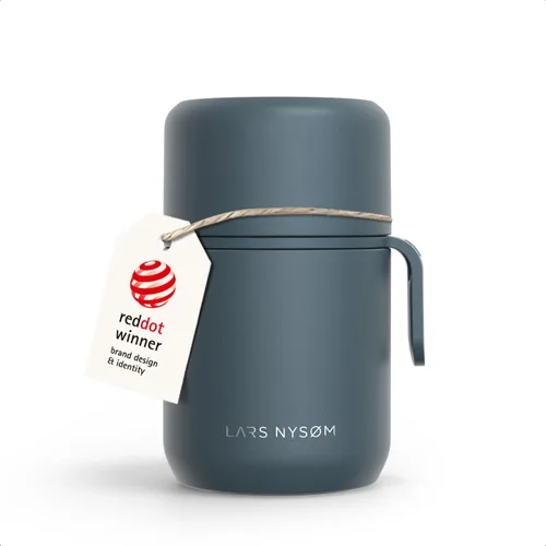 Miniatura 10 de LARS NYSØM Tarro de alimentos con aislamiento al vacío de acero inoxidable - Olla de almuerzo y frasco de almuerzo a prueba de fugas para alimentos