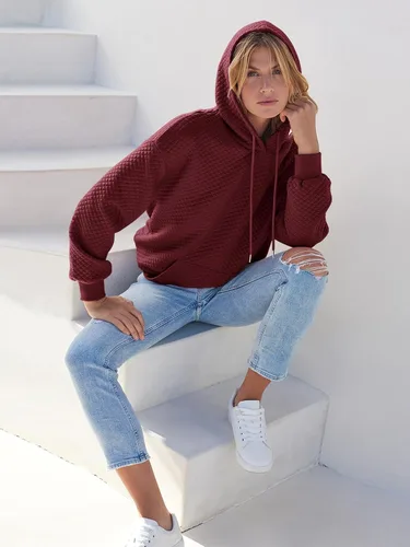 Miniatura 8 de MEROKEETY Sudadera acolchada de gran tamaño para mujer, de manga larga, con cordón y bolsillo