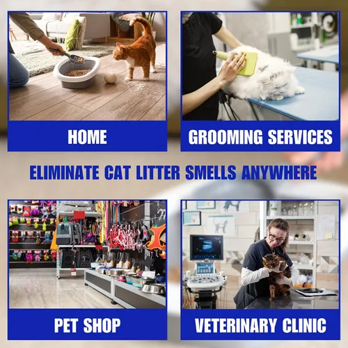 Miniatura 6 de SMELLEZE Aditivo desodorante eliminador de olores de arena natural para gatos: 2 lb. Elimina fuerte olor a orina y hedor de excrementos. Cambia