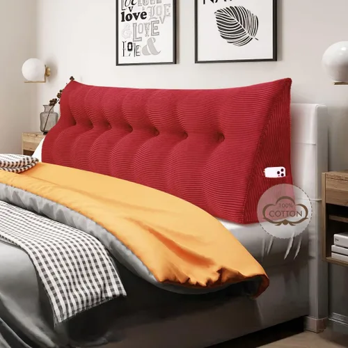 Miniatura 15 de WOWMAX - Almohada triangular para cabecero; almohada en forma de cuña para cabecero; almohada grande de refuerzo para cama, almohada