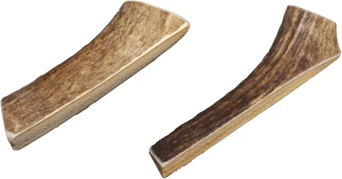 Elkhorn Premium Chews - Paquete pequeño dividido doble (para perros y cachorros de 0 a 20 libras) cuernos de alce de grado premium para perros (2