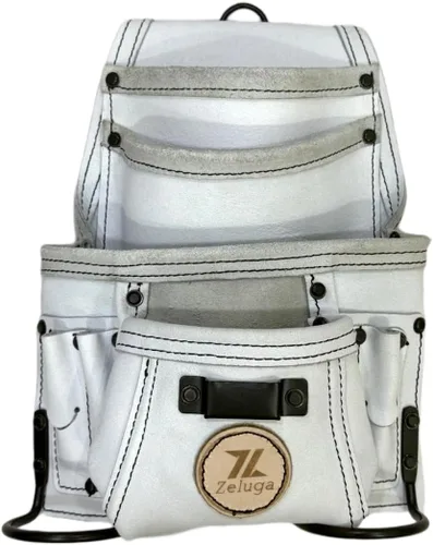 Miniatura 6 de Zeluga 20-117 Bolsa de herramientas de 10 bolsillos, de piel resistente para rigger, negra