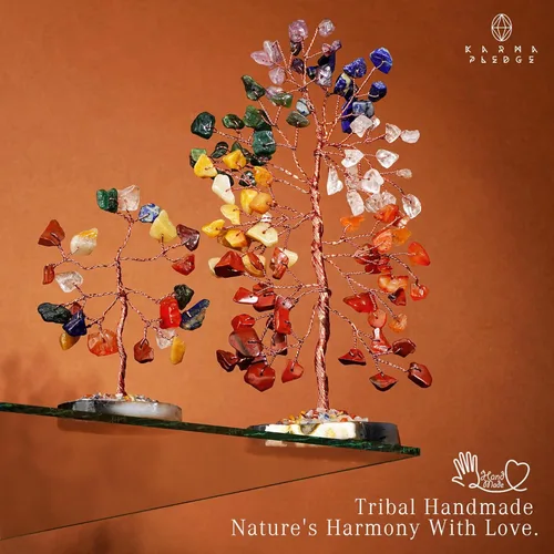 Miniatura 6 de Árbol de cristal para energía positiva con piedras y cristales curativos de los 7 chakras, árboles bonsái Feng Shui para dinero, para decoración