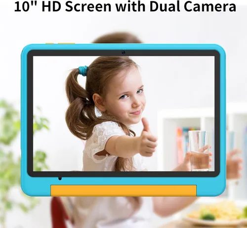 Miniatura 6 de PRITOM Tablet Android 15 para niños, tableta de 10 pulgadas para niños, 64 GB + 1 TB expandible, WiFi 6, control parental, juegos educativos Azul