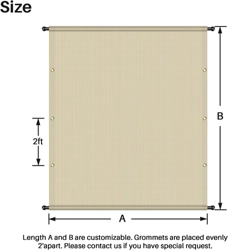 Miniatura 3 de Toldo de repuesto para pérgola de 8 x 12 pies con ojales, varillas con peso, permeables para patio al aire libre, porche, patio trasero, glorieta
