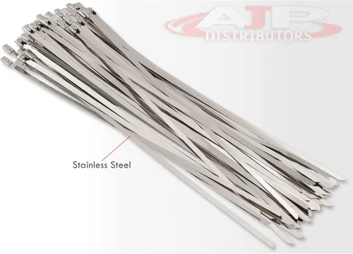 Miniatura 3 de AJP Distributors Universal para automóvil, camión, motocicleta, 100 unidades, 12 pulgadas, 12 pulgadas, 11.811 in, acero inoxidable, cromado, bridas