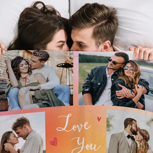 Miniatura 2 de Manta personalizada con foto/texto, manta con imagen personalizada, regalos de amor, regalos personalizados para parejas para novio, novia, esposa