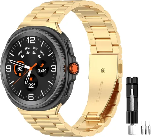 Miniatura 6 de Metal Bands Compatible for Samsung Galaxy Watch 8, Galaxy Watch 8 Classic Smartwatch for Women & Men, Solid Stainless Steel Adjustable Strap
