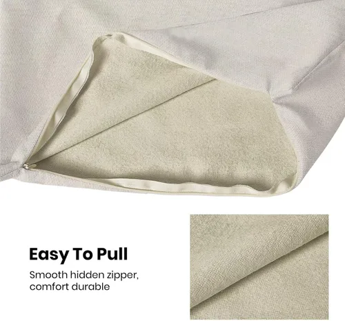 Miniatura 6 de Fundas de Almohada Navideñas 16 x 16 Pulgadas Juego de 2 Azul Marino Blanco Bosque Brumoso Fundas de Cojines Decorativos Exterior Casa Rural Lino