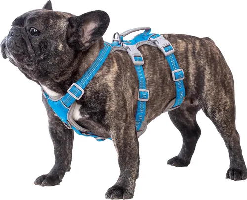 Miniatura 26 de Huntboo Arnés para perro a prueba de escape, arnés reflectante con mango acolchado, transpirable, duradero, chaleco ajustable para perros medianos