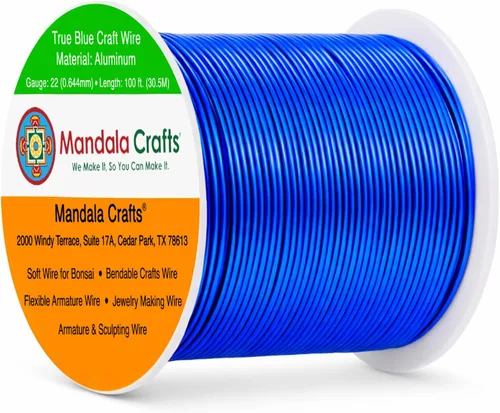 Miniatura 212 de Mandala Crafts - Alambre de aluminio anodizado de 8 calibre para hacer joyas - 9.75 m de alambre flexible negro colorido - Flexible para bonsái