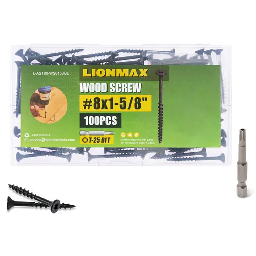 Miniatura 11 de LIONMAX Tornillos para Terraza de 1-5/8 Pulgadas, Tornillos para Madera #8 x 1-5/8", 300 PCS, Resistentes al Óxido, Recubiertos con Epoxi Exterior