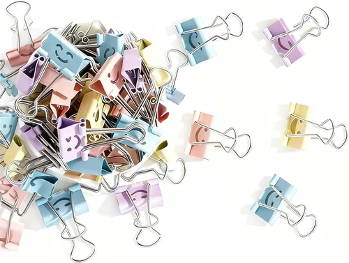 Miniatura 12 de Clips pequeños para carpeta, paquete de 96, 3/4 pulgadas, estándar de 0.748 in, negro, capacidad de 0.31 pulgadas, abrazadera plegable, clips
