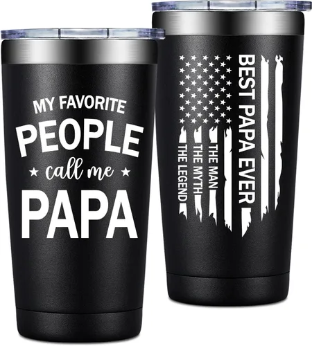 Miniatura 14 de Grifarny Best Dad Ever Gifts – Regalo para el Día del Padre – Regalos de Navidad para papás de parte de hija, hijo, vaso de 20 onzas
