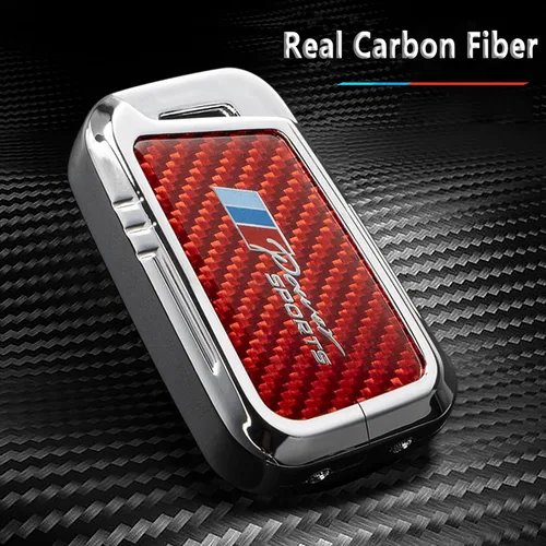 Miniatura 74 de Funda para llavero BMW con llavero, fibra de carbono real, protección de aleación de zinc, compatible con BMW 1 3 4 5 6 7 Series X1 X3 X4 M5 M6 GT3