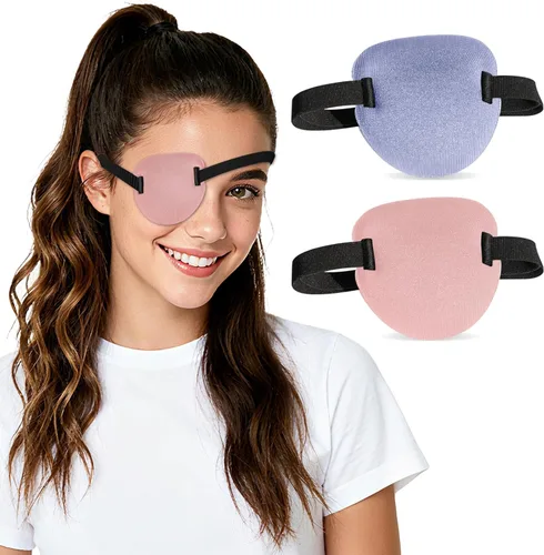 Miniatura 11 de 2 piezas de parches oculares 3D para adultos y niños, parche ocular médico ajustable para ojo derecho o izquierdo, cubierta para un ojo para 1