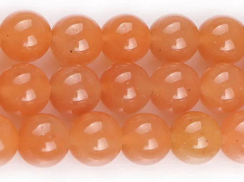 Miniatura 2 de JOE FOREMAN Cuentas de aventurina naranja para hacer joyas, piedras preciosas naturales semipreciosas de 0.394 in, redondas de 15 pulgadas