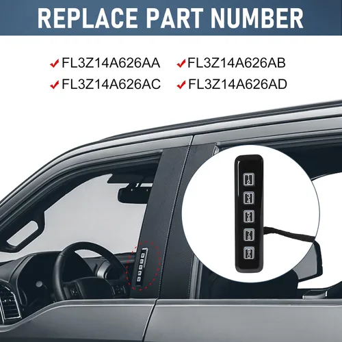 Miniatura 3 de DICMIC Teclado de entrada sin llave del lado del conductor Compatible con Ford F150 2015-2020 2017-2020 Ford F250 F350 F450 F550 Super Duty