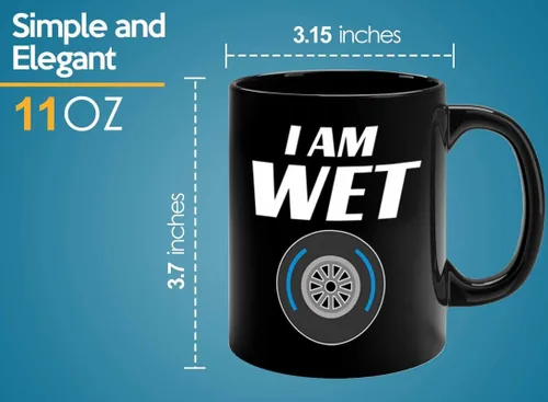 Miniatura 5 de Taza de café Racer de 11 onzas, color negro, I'm Wet - Fuel Speed Racer Car Guys Circuit Automotive Racing Boy Regalos para él, papá, hombres, novio