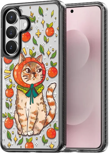 Miniatura 48 de Rosarnnah Funda compatible con Samsung Galaxy S24 Ultra, bonita estética, a la moda, divertida funda con estampado de gatito y gato, duradera a