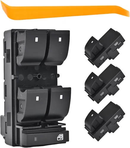 PANNUOSCS Interruptor de ventana para conductor e interruptor de ventana para pasajeros compatible con Chevy Silverado Traverse GMC Sierra 1500