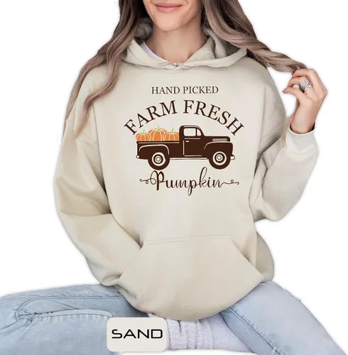 Miniatura 4 de Hand-Picked Farm Fresh T-Shirts, Farming Clothes For Women And Men, Pumpkin T-Shirts Sweatshirts Hoodies, Pumpkin Farmer Shirts, Farm Truck Shirt