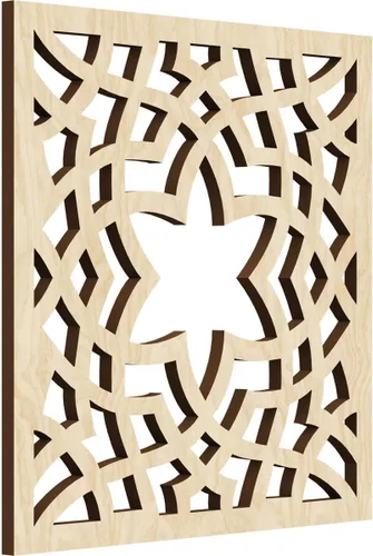 Miniatura 43 de París - Paneles de pared decorativos de madera con calado, extra pequeños, 7 3/8 pulgadas de ancho x 7 3/8 pulgadas de alto x 1/4 pulgadas de alto