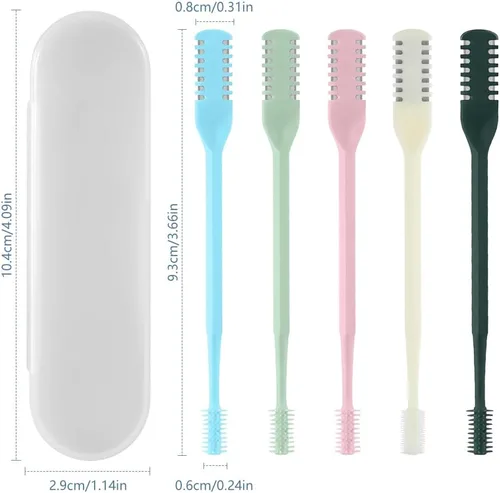 Miniatura 2 de Cortador de pelo nasal 2 en 1, recortador manual de doble cara con cepillo, cuchillo de nariz giratorio de 360° para hombres y mujeres, herramienta