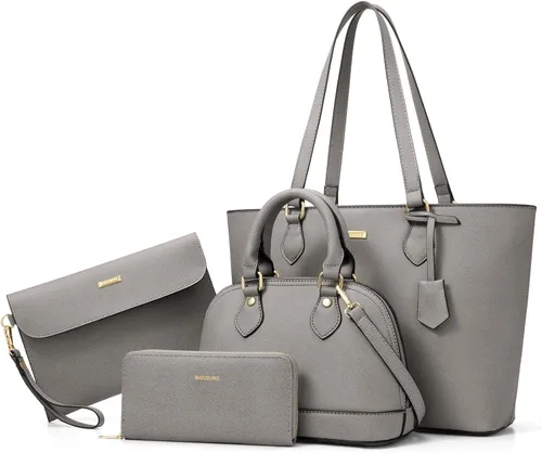 Miniatura 26 de 4 piezas de bolsos de moda para mujer, carteras, bolsos de hombro, bolsos de mano casuales, bolsos cruzados, juego de bolsos de regalo para damas