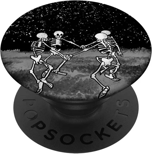 Miniatura 7 de Skeletons Dancing Night Sky Cool Goth Aesthetic Halloween PopSockets MagSafe PopGrip para iPhone