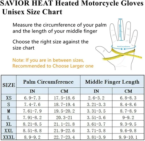 Miniatura 6 de Savior Professional Heated Motorcycle Gloves for Men Women,Dual Mode Electrically Heated Waterproof and Windproof Gloves with 12V Charging