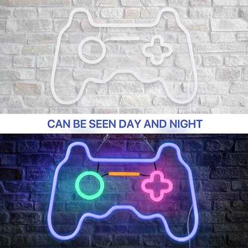 Miniatura 3 de Letreros de Neón LED Regulables Decoraciones de Pared Para Sala de Estar Dormitorio Luces en Forma de Controlador de Gamepad Accesorios