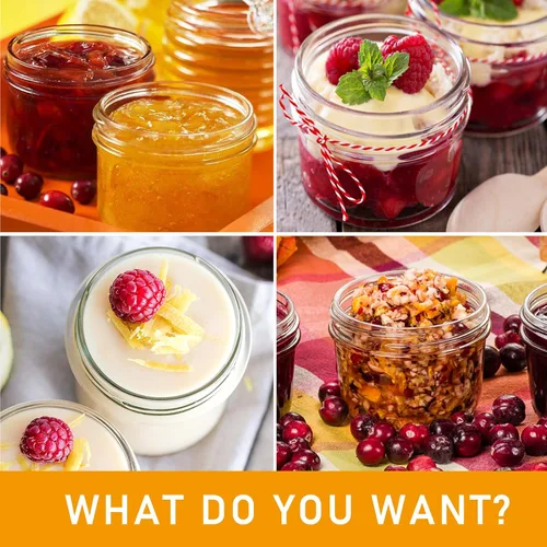 Miniatura 9 de Tarros pequeños de 4 onzas, paquete de 9 tarros de vidrio con tapas regulares, mini tarros de mermelada para gelatina, mermelada, miel, postre
