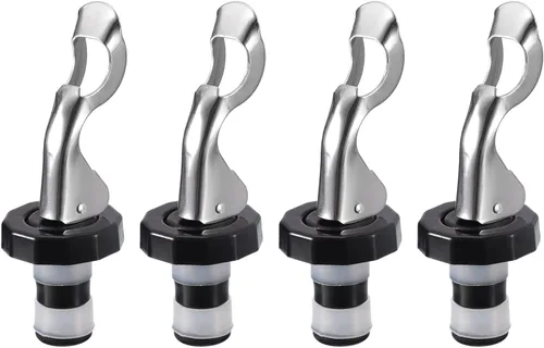 Miniatura 8 de uxcell Tapones de vino, 4 tapones manuales de expansión de 0.630 in/0.63 pulgadas, tapón de silicona para botella de vino, tapón de sellado